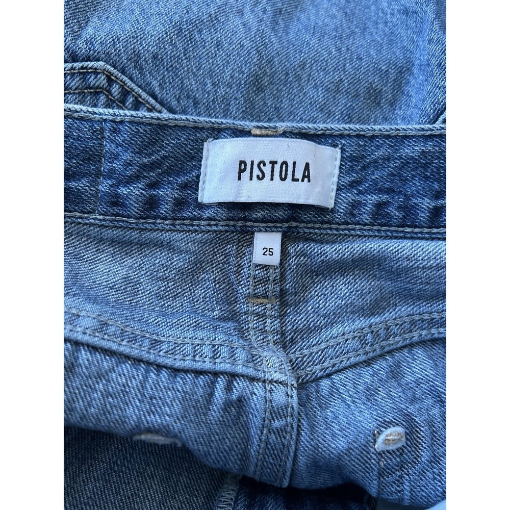 Pistola Wes High Rise Barrel Tapered Jeans Size 25 Light Wash Style P00016820RL - Picture 6 of 7